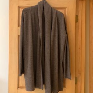 Leather trimmed Vince sweater coat